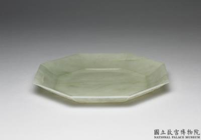 图片[2]-Jade octagonal plate with floral decoration, Mughal Empire-China Archive